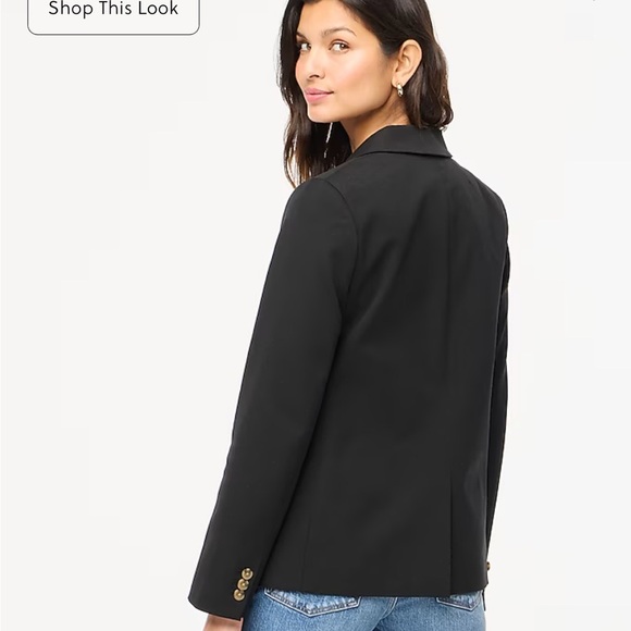 J. Crew ** Black Classic Cotton-blend two-button blazer BP095 NEW Minimalist - Picture 2 of 16
